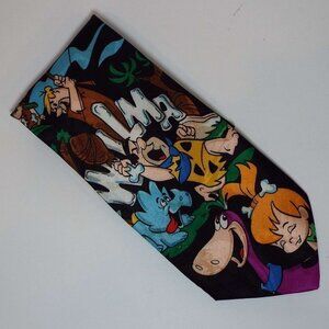 Vintage Hanna Barbera Fintstones Polyester Tie